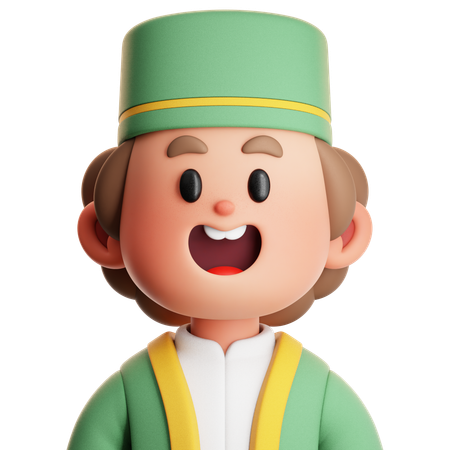 CUTE BOY MUSLIM  3D Icon