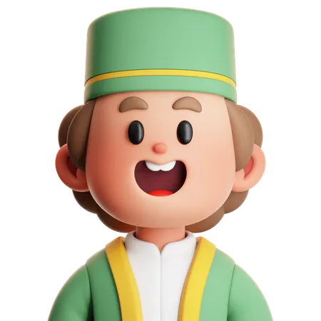 CUTE BOY MUSLIM  3D Icon
