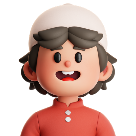 CUTE BOY MUSLIM  3D Icon