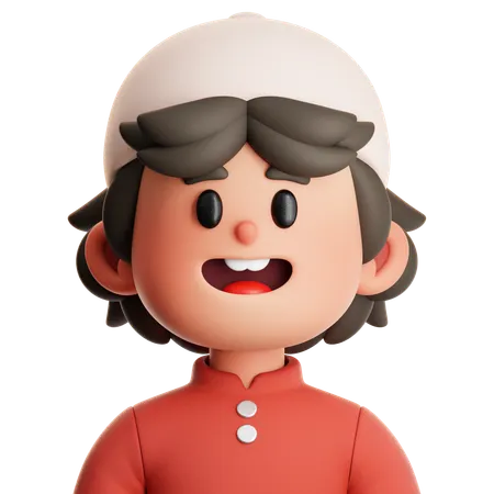 CUTE BOY MUSLIM  3D Icon