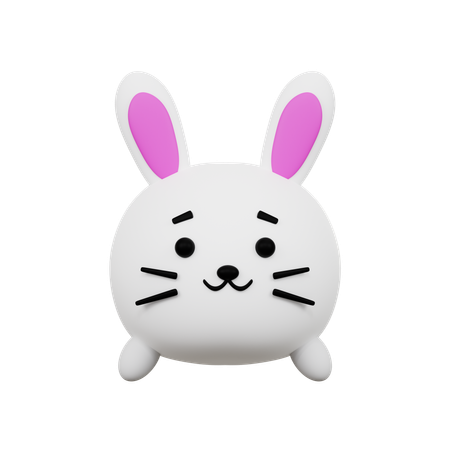 Cute Bunny  3D Icon