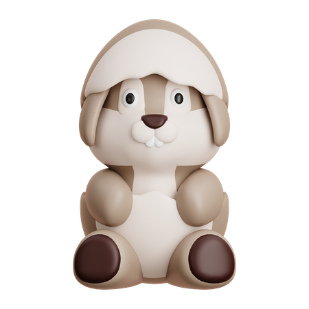 귀여운 토끼 동물  3D Icon