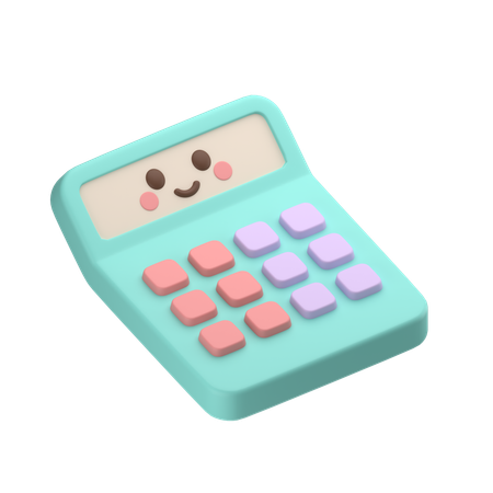 Cute Calculator  3D Icon