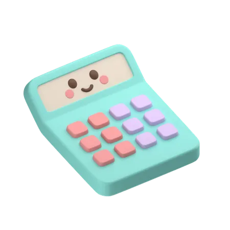 Cute Calculator  3D Icon
