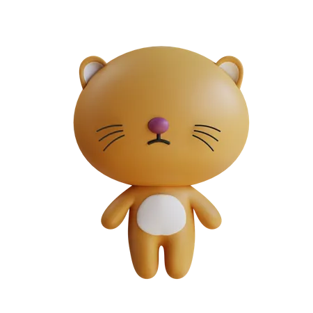 Cute Cat  3D Icon