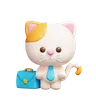 Cute cat wearing tie