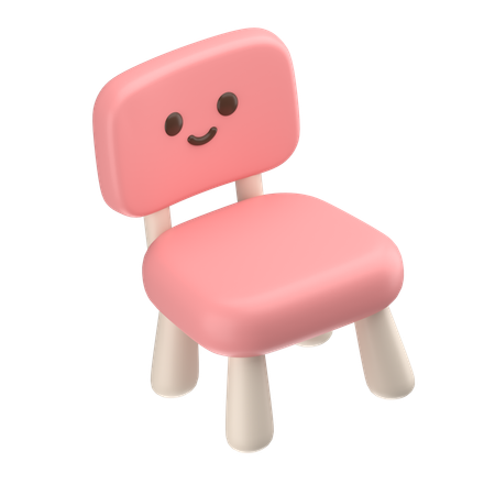 Cute Chair  3D Icon