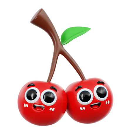 かわいいチェリーの絵文字  3D Icon