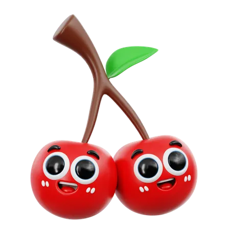 かわいいチェリーの絵文字  3D Icon