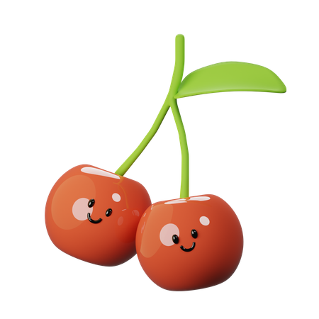 Cute Cherry  3D Icon