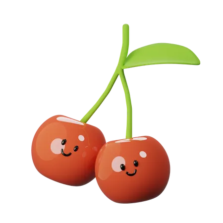 Cute Cherry  3D Icon