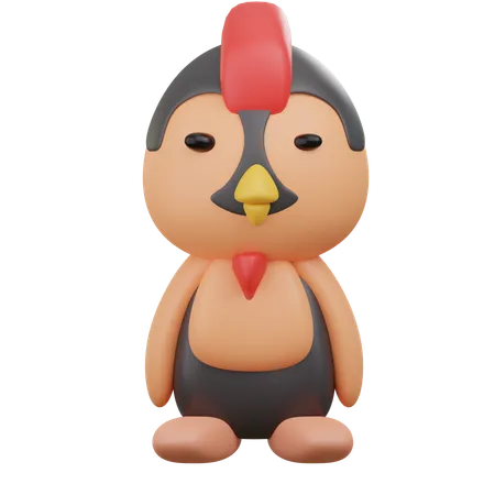 Cute Chicken  3D Icon