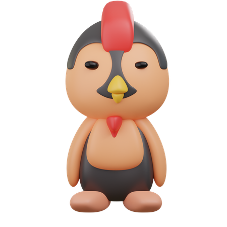 Cute Chicken  3D Icon