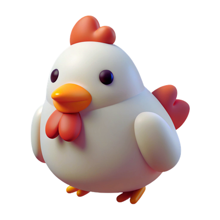 Cute Chicken  3D Icon