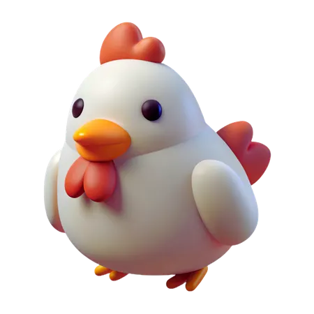 Cute Chicken  3D Icon