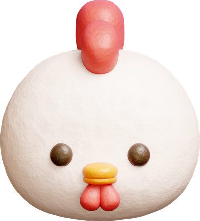 Cute Chicken  3D Icon