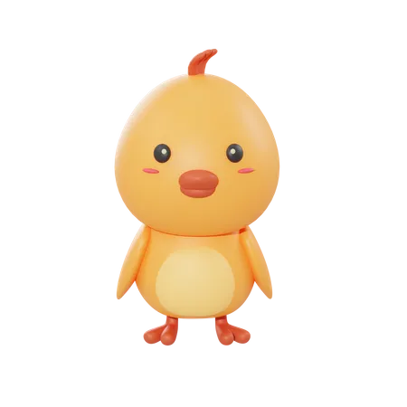 Cute Chicken  3D Illustration