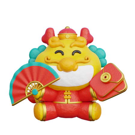 Cute Chinese Dragon  3D Icon
