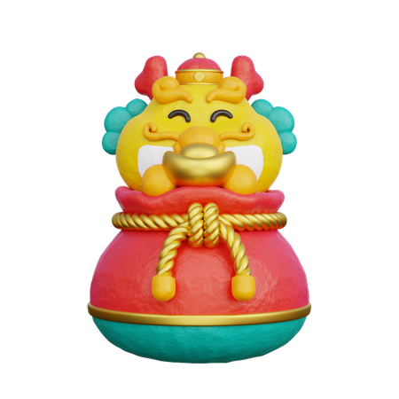 Cute Chinese Dragon  3D Icon