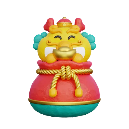 Cute Chinese Dragon  3D Icon