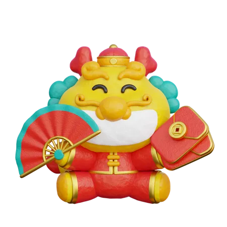 Cute Chinese Dragon  3D Icon