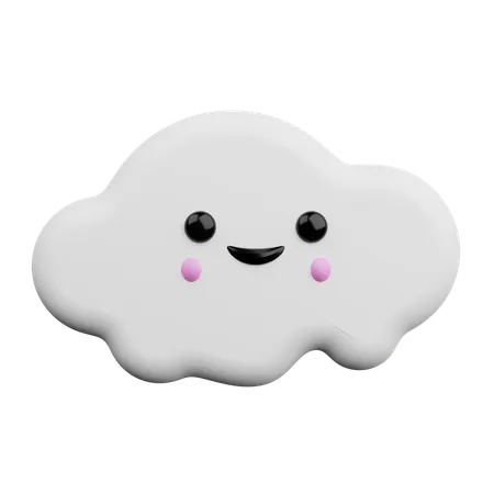Cute Cloud 3D Icon