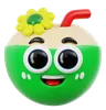 Cute Coconut Drink Emoji