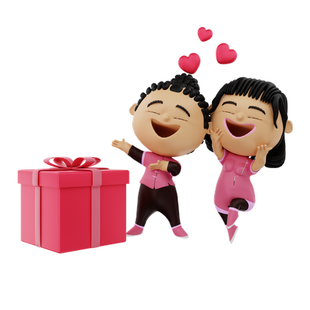 Cute Couple  3D Icon