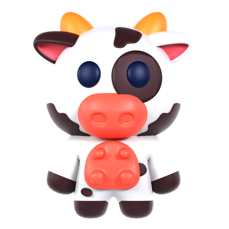 Cute Cow  3D Icon