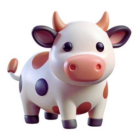 Cute Cow  3D Icon
