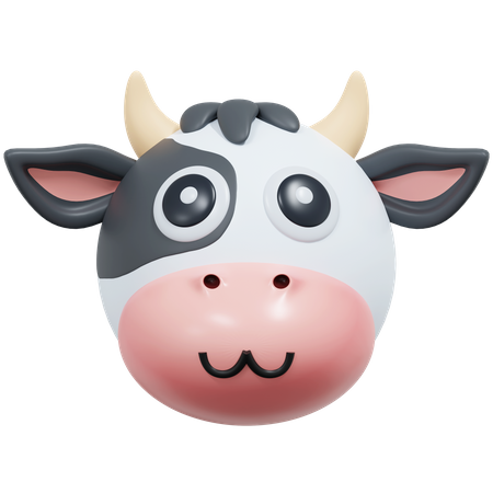 Cute Cow  3D Icon