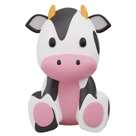 Cute Cow  3D Icon