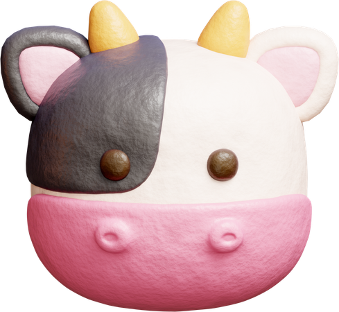 Cute Cow  3D Icon