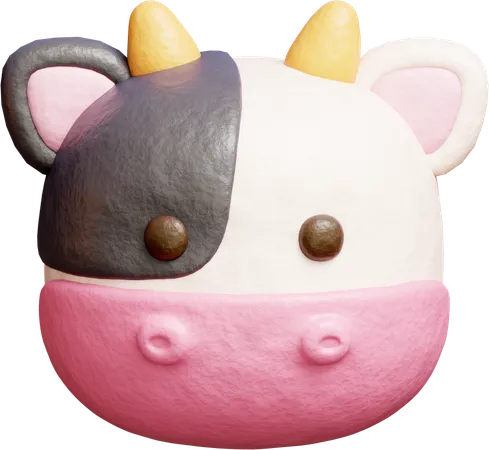 Cute Cow  3D Icon