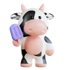 Cute Cow bring Ice Cream