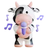 Cute Cow with Mic