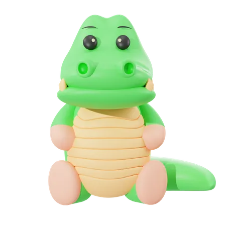 Cute Crocodile 3D Illustration