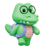 Cute Crocodile With Bag