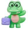 Cute Crocodile with Briefcase