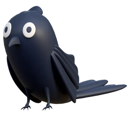 Cute Crows Halloween 3 D Icon Illustration 3D Icon