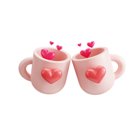 Cute Cup 3D Illustration