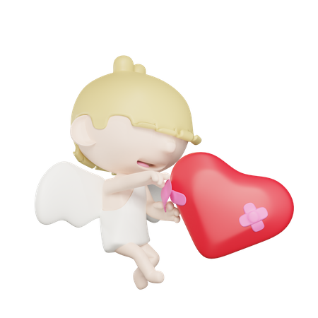 Cute Cupid Cure Love  3D Illustration