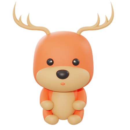 Cute Deer 3D Illustration
