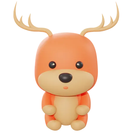 Cute Deer 3D Illustration