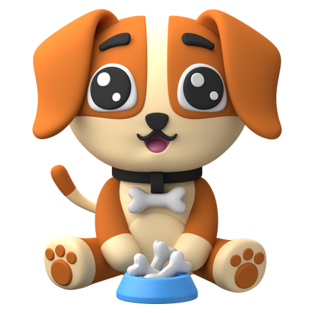 かわいい犬  3D Icon