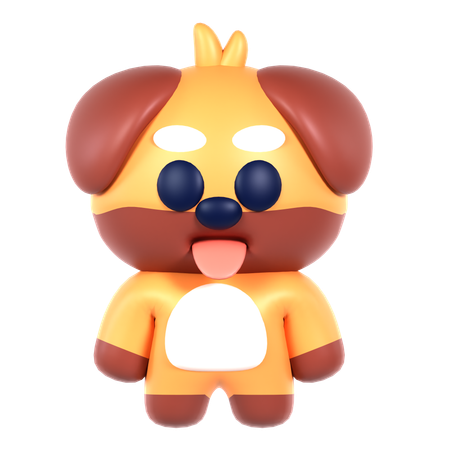 Cute Dog  3D Icon