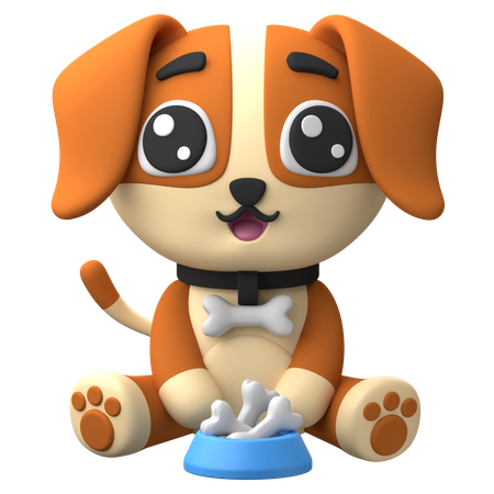 Cute Dog  3D Icon