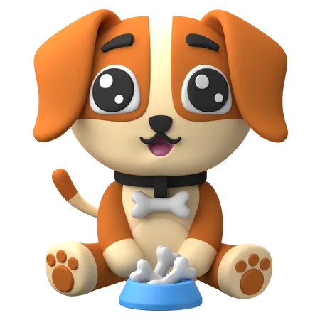 Cute Dog  3D Icon