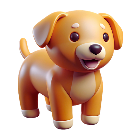 Cute Dog  3D Icon
