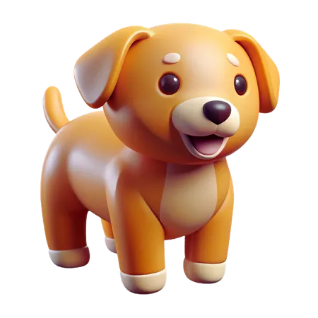 Cute Dog  3D Icon